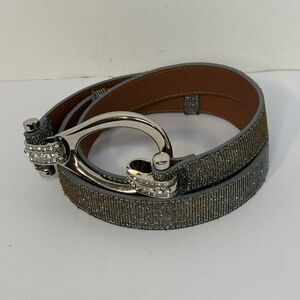 No label One Size Metallic Studded Silver Jewel Belt Womens Stylish